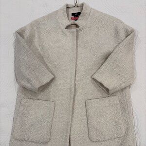 Classic H&M White/Cream Wool Blend Coat sz8